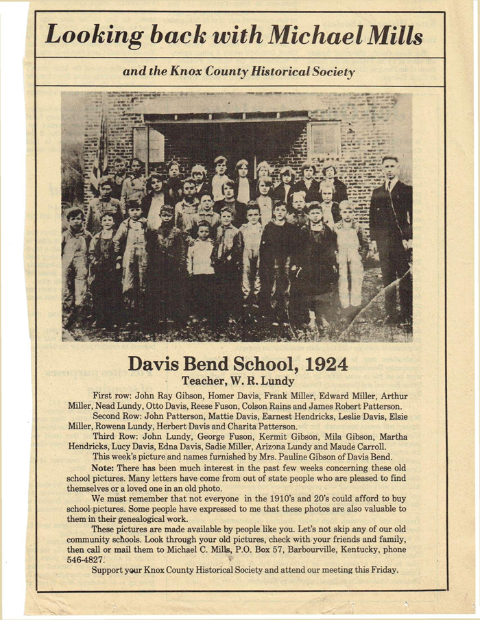 Davis Bend School 1924