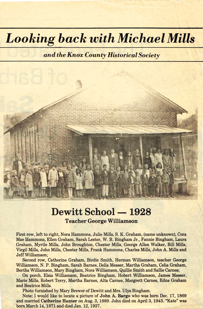 Dewitt School 1928