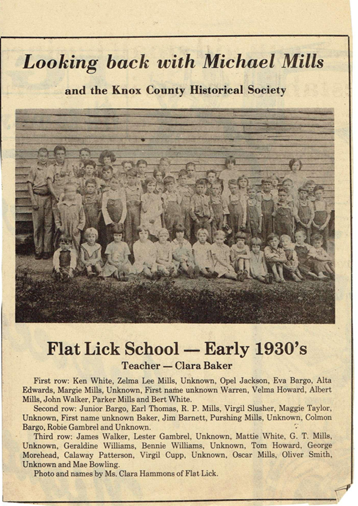 Flat Lick School 1930