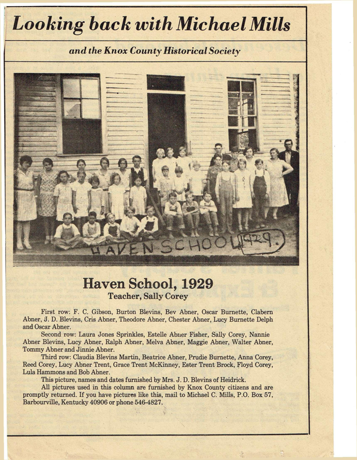 Haven School 1929