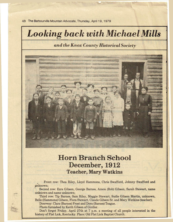 Horn Branch School 1912