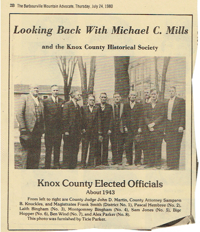 Knox County Elected Officials about 1943