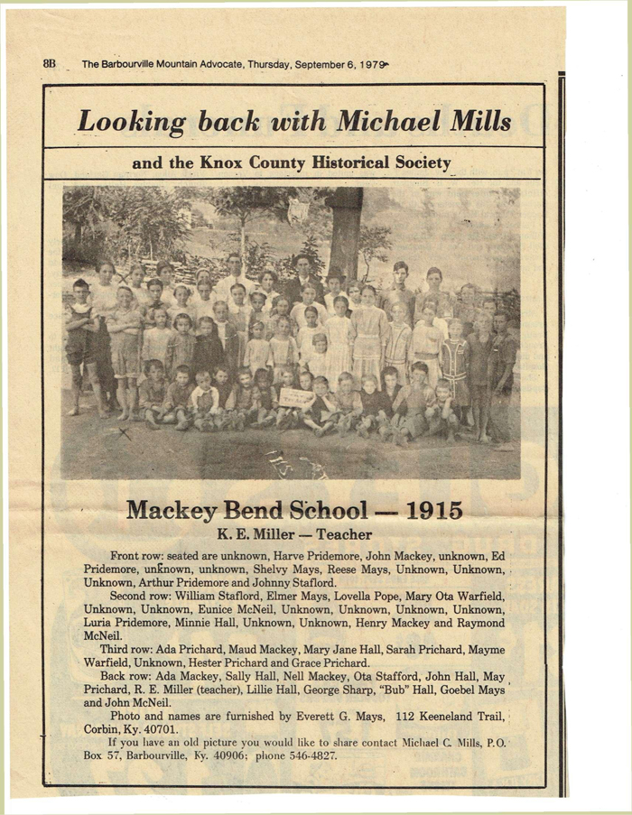 Mackey Bend School 1915