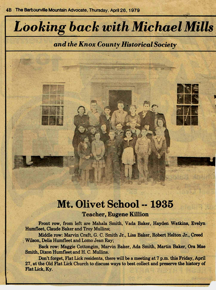 Mt Olivet School 1935