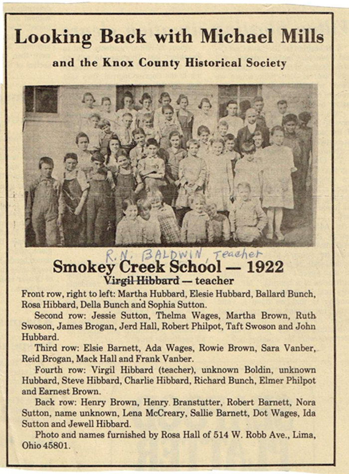 Smokey Creek School 1922