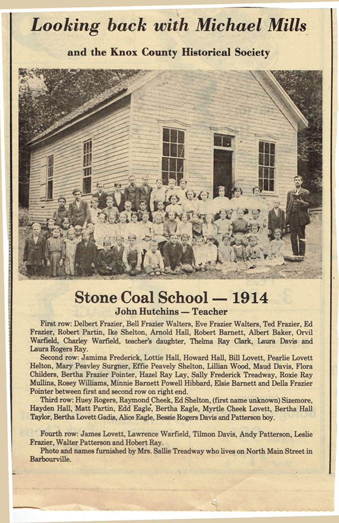 Stone Coal School 1914