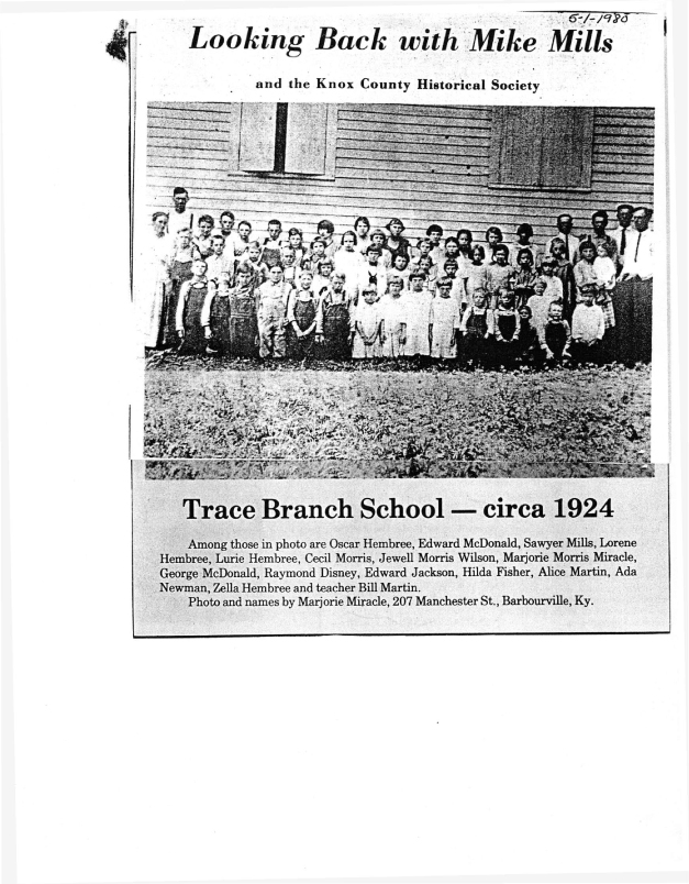 Trace Branch School circa 1924